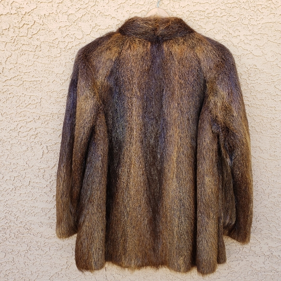 VINTAGE Fox Fur Coat Lined size 42/L - Picture 7 of 10